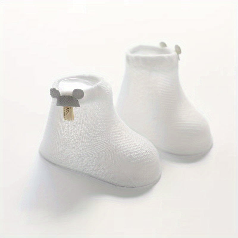 5Pairs Baby Boys Kids Mesh Breathable Ankle Socks for Spring & Summer