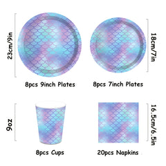 Mermaid Tableware Set for Magical Parties