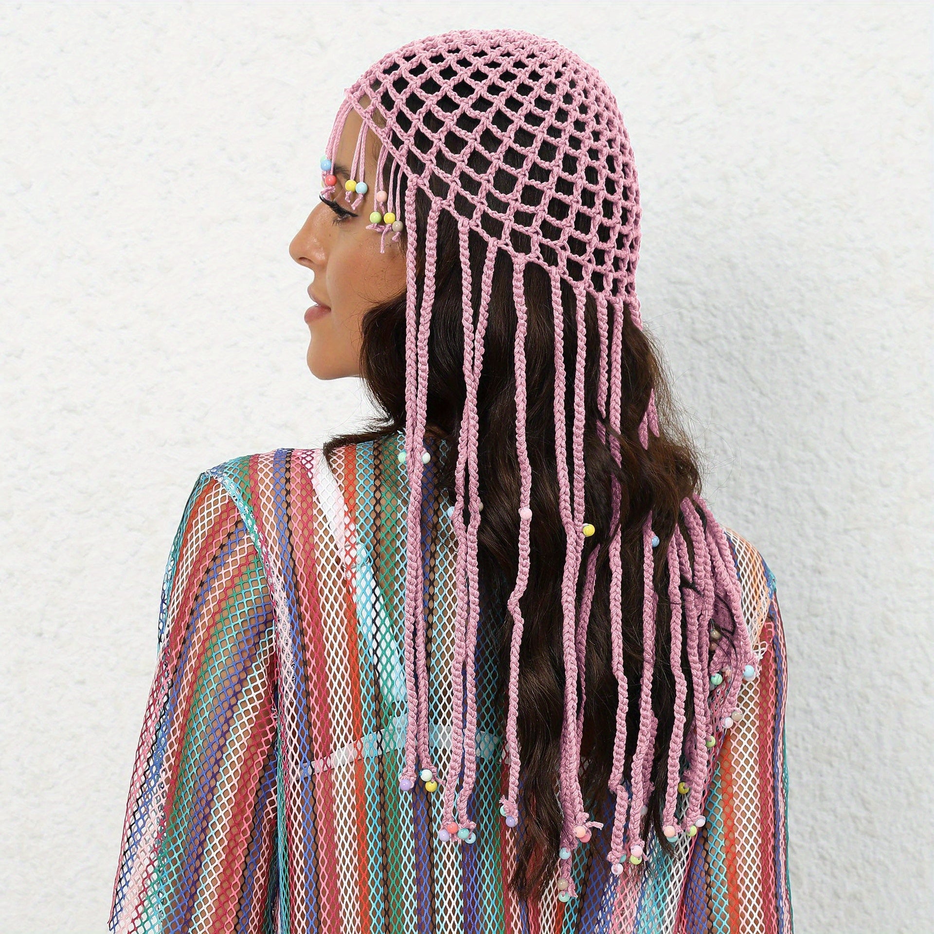 Hip Hop Boho Knitted Beanie Hat Lady Crochet Tassel Skull Cap