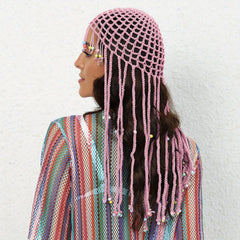 Hip Hop Boho Knitted Beanie Hat Lady Crochet Tassel Skull Cap