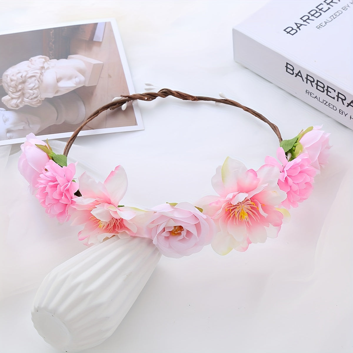 Girl's Faux Rose Children's Wreath Headdress
