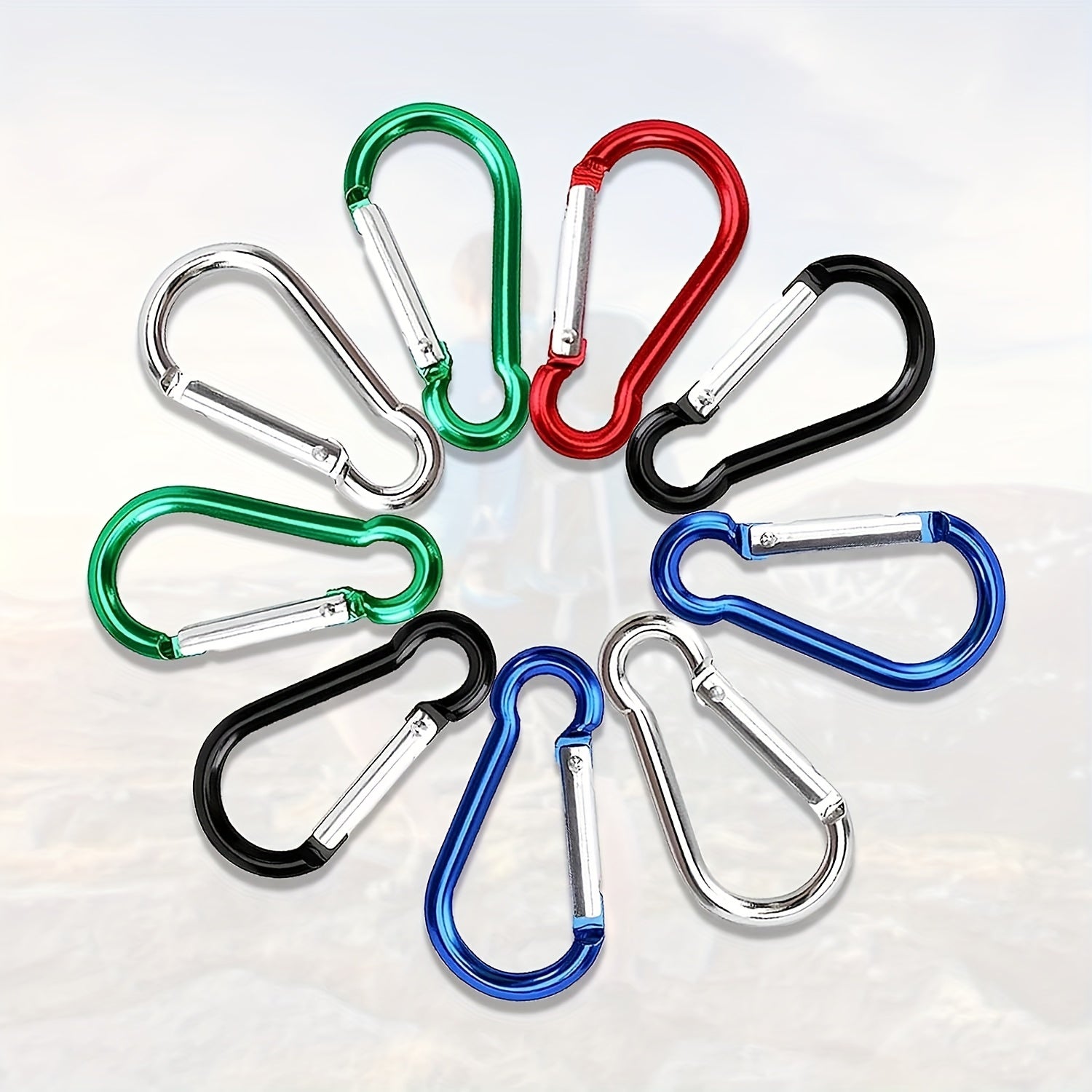 12pcs Gourd Metal Buckle Aluminum Hanging Buckle for Camping Hiking