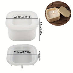 DIY Candle Jar Silicone Mold With Lid Resin Mold