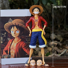 11in Anime Figure Three Form Face Changing Doll Action Figurine Model Toys