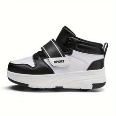 Girl's Roller Shoes with Detachable Wheel Skate Sneakers