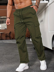 Men's Cargo Pants with Large Pockets, Double Sided