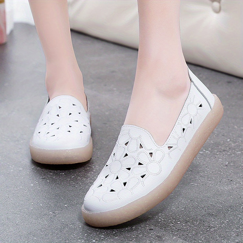 Women's Floral Slip On Loafers Walking Shoes