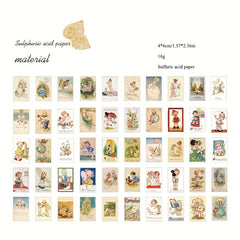 Retro Sulfate Paper Book Decoration DIY 50 Patterns 50 Sheets