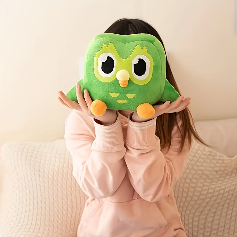 Green Owl Plush Toy Adorable Bird Plush Animal