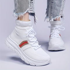 Women's High Winter Sports Sneakers Plush Inner Thermal Running Shoes