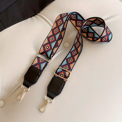 Vintage Geometric Bag Strap Wide Reusable Adjustable Travel Accessories