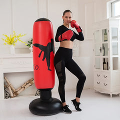Inflatable Boxing Bag Stand 63in Fitness Training Punching Bag