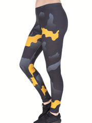 Camouflage Print Leggings High Waist Skinny Leggings