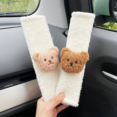 Car Seat Belt Shoulder Cover for Kids Winter Neck Protection