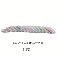8mm 10m Washi Tape Cartoon Print for Scrapbooking Cut out Borders Divider