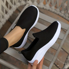 Women's Breathable Knit Sneakers Lightweight Slip On Shoes