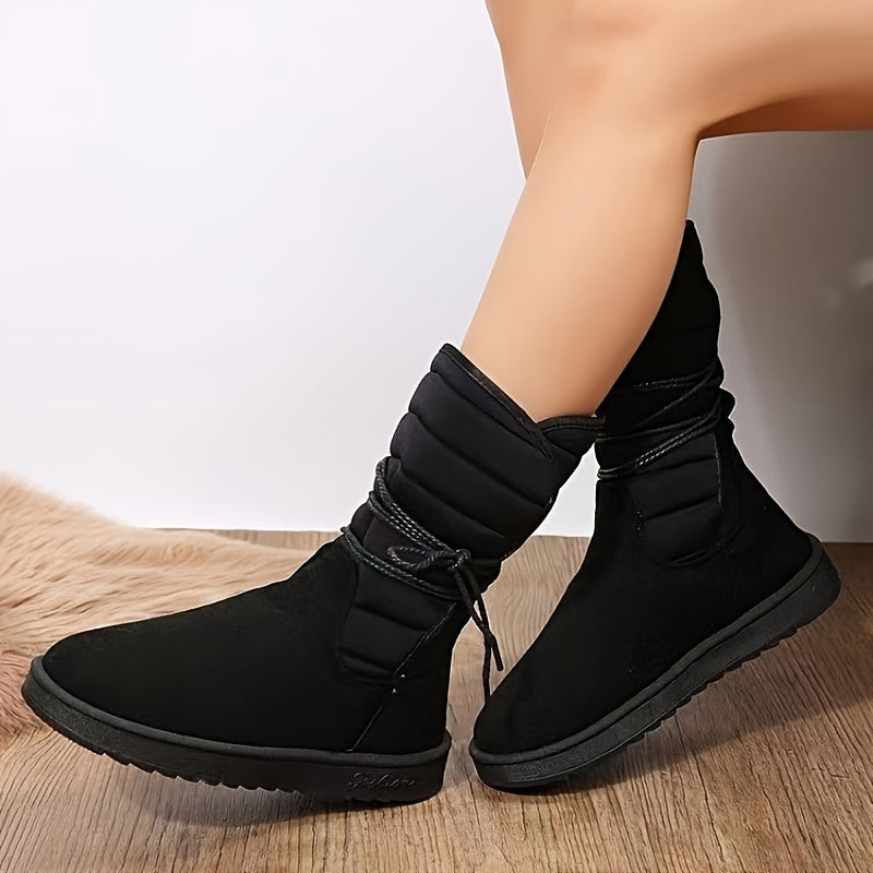 Winter Fleece Lined High Tube Snow Boots