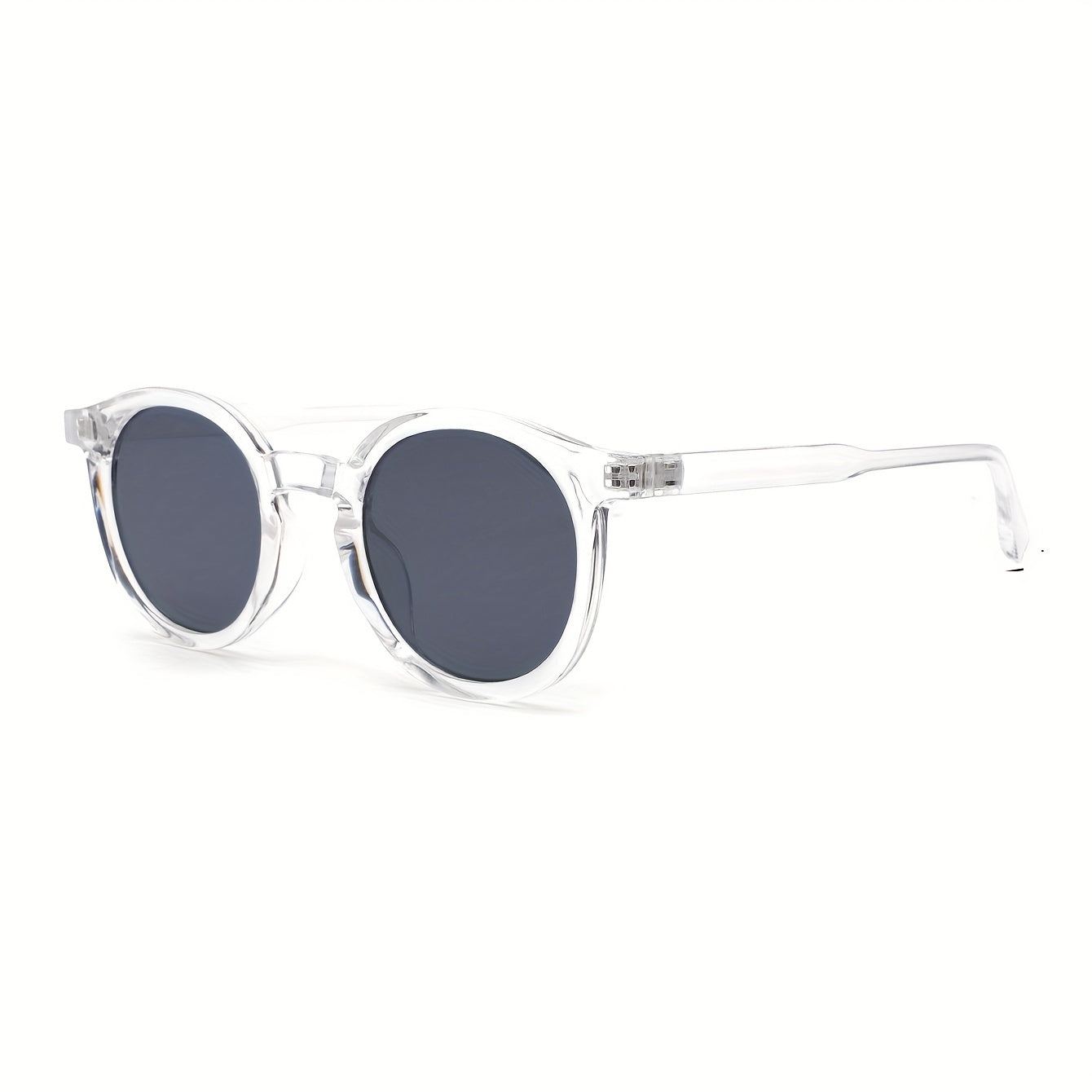 Men's Round Frame Sunglasses With Case