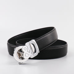 Women Leather Letter Metal Buckle Belts - Waist Belt For Dresses
