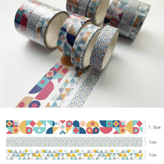 3 PCS 300cm Hand Account Tape Flower Leaf Starry Sky Plaid Creative Decoration