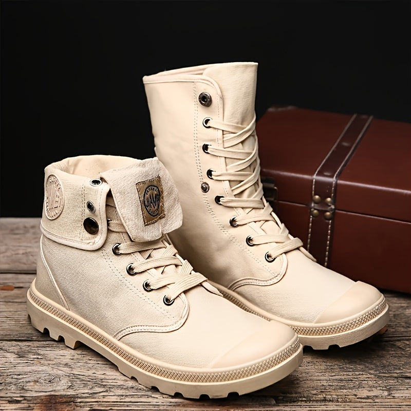 Men's Canvas Lightweight Solid Boots