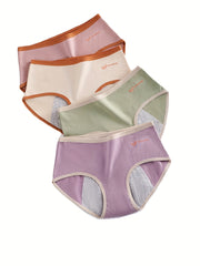 4pcs Period Panties Full Coverage Anti Leak Women's Lingerie