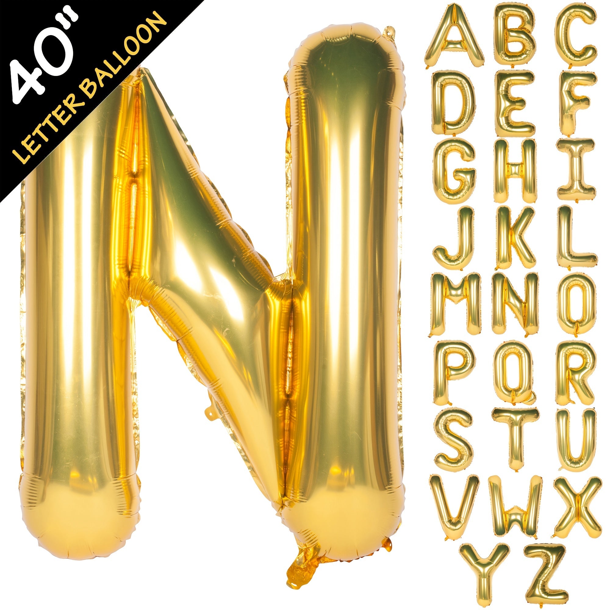 40in Golden Letter Balloons - Great for Parties!