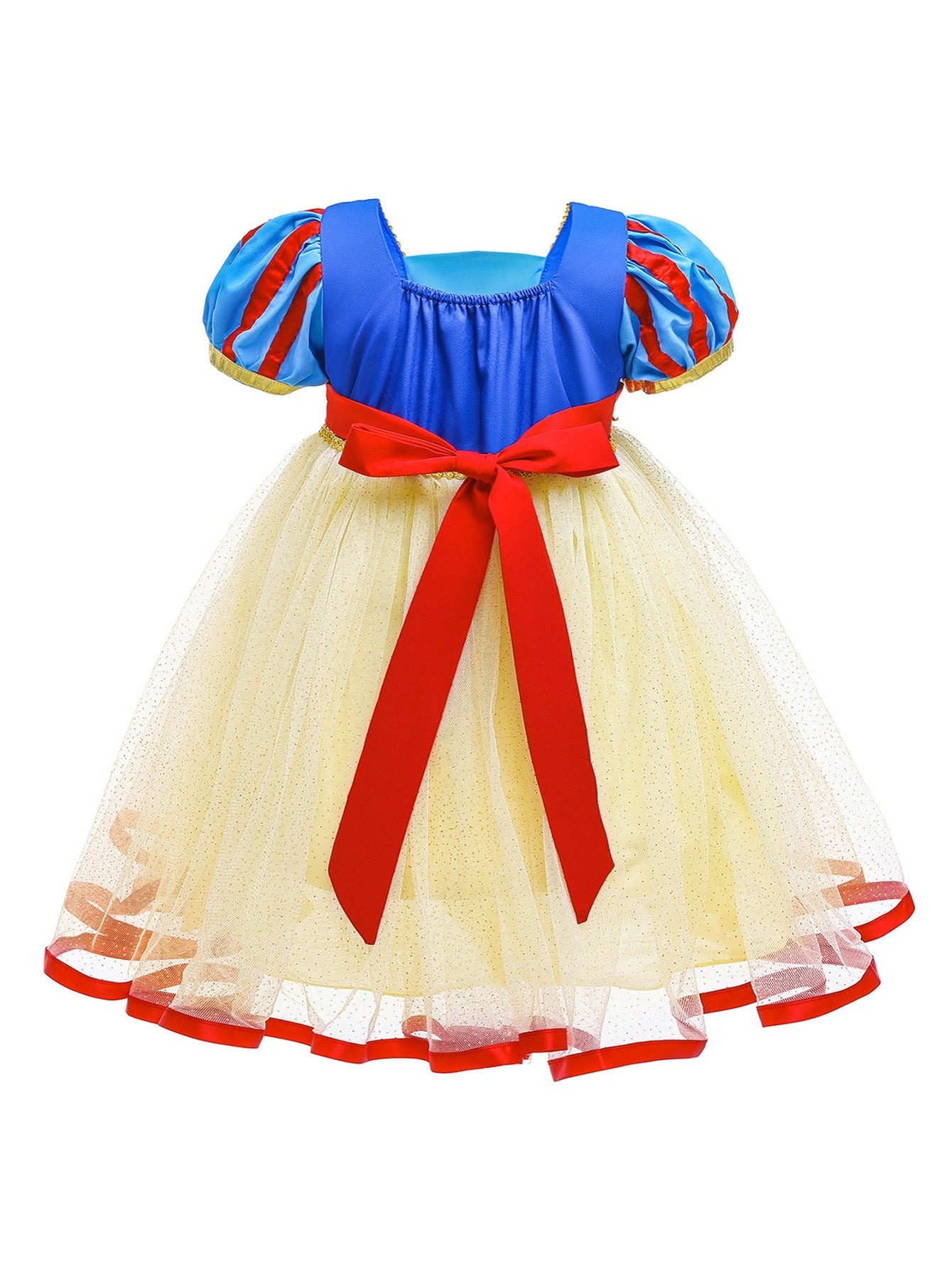 Girls Princess Costume Set with Dress, Jewelry, Gloves, Crown - Christmas Party