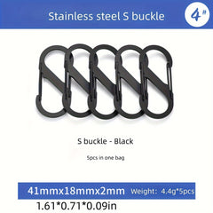 Stainless Steel Hanging Buckle S-shaped Carabiner Keychain