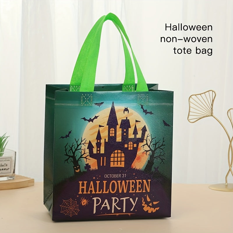 Cartoon Halloween Pattern Storage Handbag Lightweight Gift Non Woven Bag