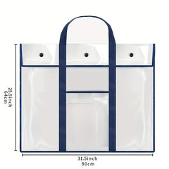 2pcs Large Poster Storage Bag Bulletin Board Holder Art Portfolio Organizer