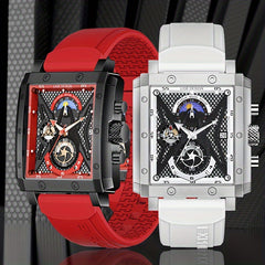Women's Waterproof Silicone Quartz Watch Chronograph 24 Hour Clock