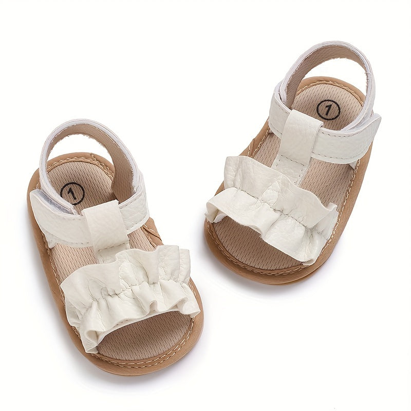 Baby Girls Open Toe Sandals Breathable Lightweight Anti Slip Sandals