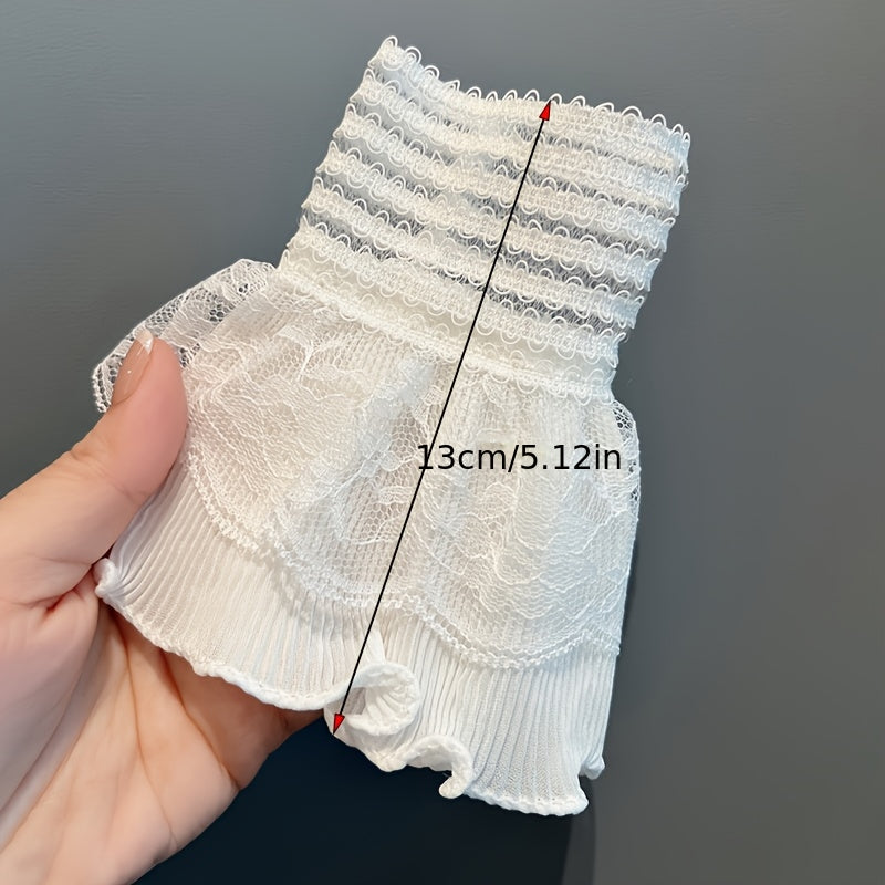 Autumn/Winter Lace Sleeve Cuffs Hollow Floral Edges