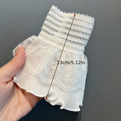 Autumn/Winter Lace Sleeve Cuffs Hollow Floral Edges