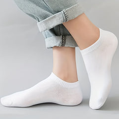 Men's Solid Liner Anklets Socks Nylon Blend Soft Breathable Sweat Absorbent