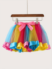 Girls Mermaid Costume Tutu Skirt with Bowknot