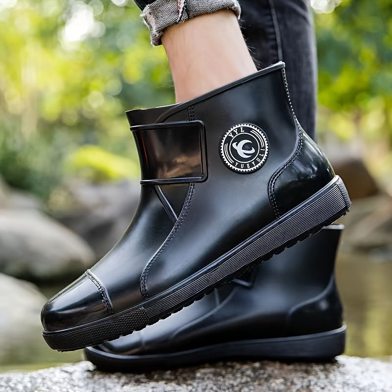High Top Rain Boots Unisex Adjustable Buckle Comfy Non Slip