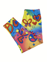 Floral Print Skinny Capris Leggings for Women