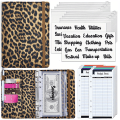A6 Budget Binder with Zipper Envelopes & Expense Sheets