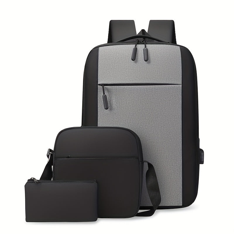 Set of 3 Men's Backpack Computer Bags