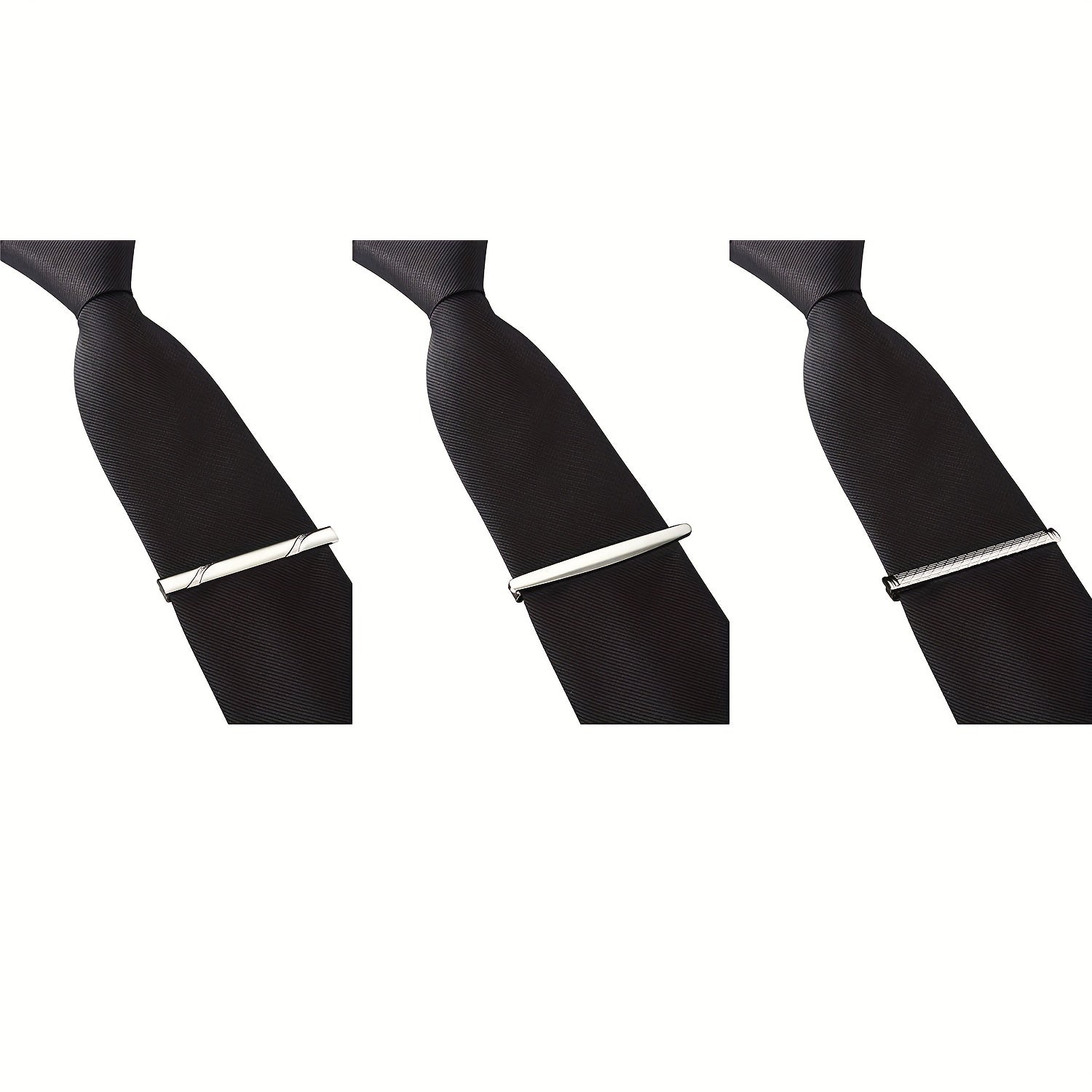 Men's Tie Clips Set for Regular Ties Necktie Business Wedding