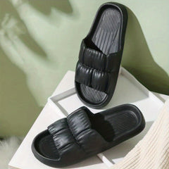 Women's Pleated Cloud Slides Soft Sole Non Slip Home Shower Slides