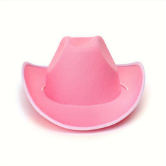 Pink Brown Cowboy Hat Dress Up Costume Clothes Pretend Play Party Favors
