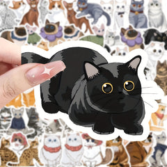 60pcs Cat Series Graffiti Stickers for Laptops Helmets Water Cups DIY Sticker