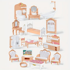 Dollhouse Furniture Playset Kitchen Living Room Bedroom Bathroom Assorted Styles