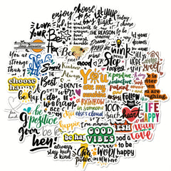 50pcs Positive Motivational Quote Stickers Waterproof Vinyl Stickers
