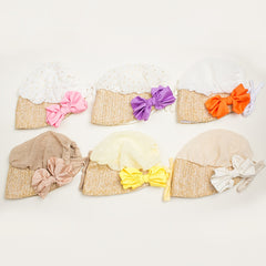 Baby Lace Breathable Sun Hat Princess Knitted Straw Hat