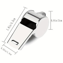 Stainless Steel Sports Whistle w/ Lanyard for Referees Coaches