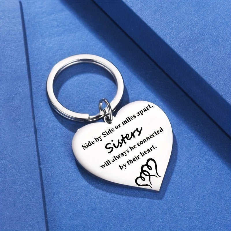 Boys' Heart & Sister Necklaces Set with Stainless Steel Pendants